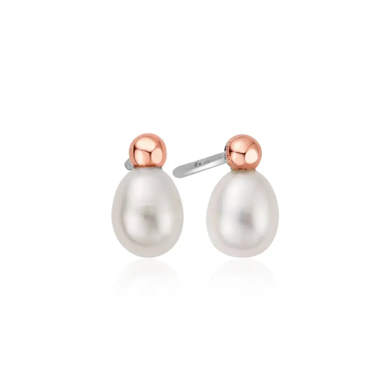 Clogau Welsh Beachcomber Sterling Silver Freshwater Pearl Stud Earrings sold by Jura Watches