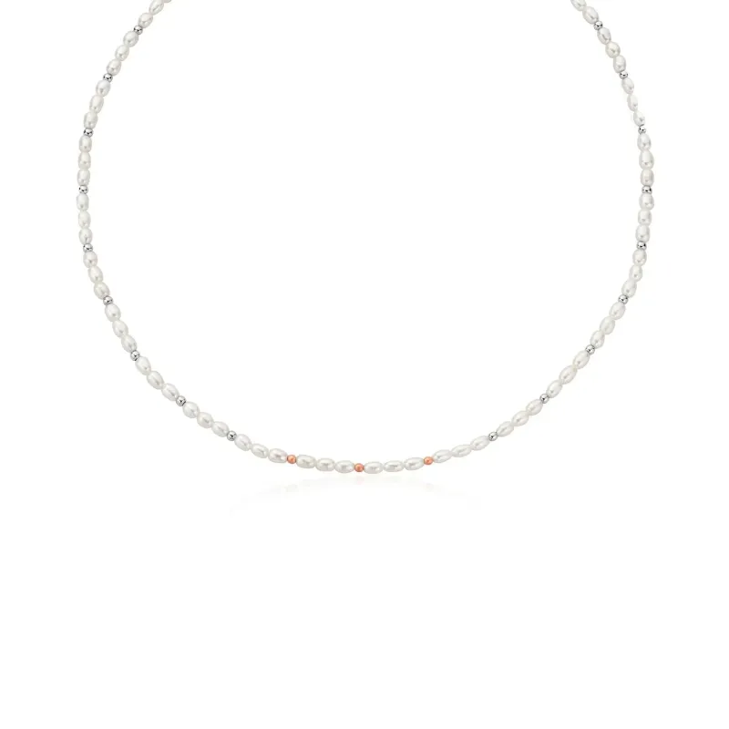 Clogau Welsh Beachcomber Sterling Silver Freshwater Pearl Necklace D sold by Jura Watches