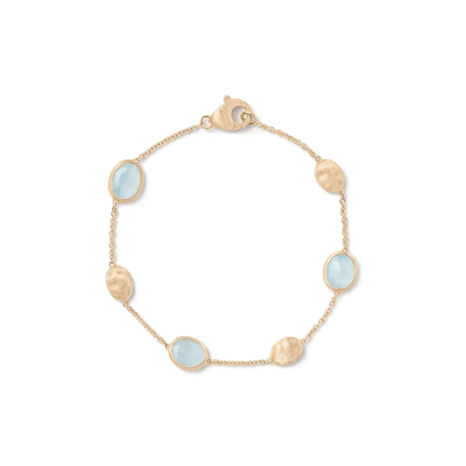 Marco Bicego Siviglia 18ct Yellow Gold Aquamarine Bracelet sold by Jura Watches