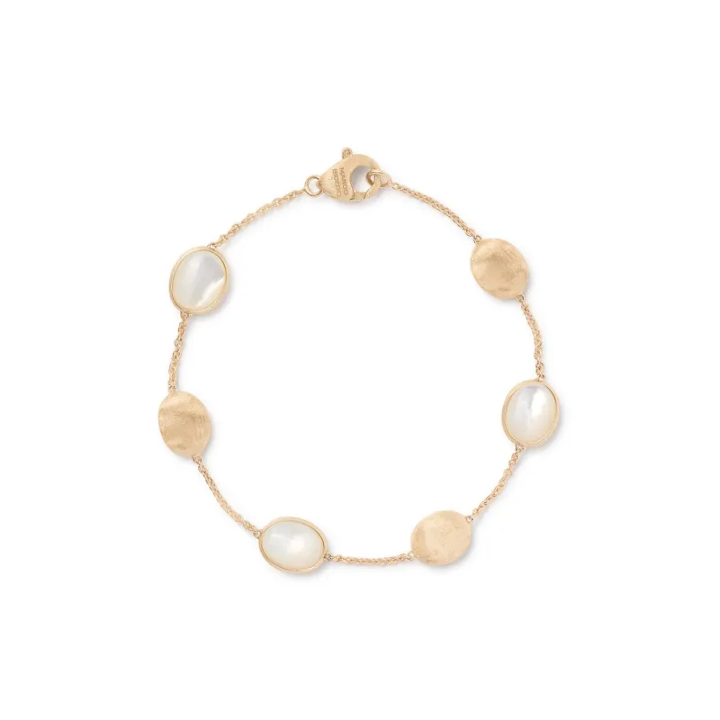 Marco Bicego Siviglia 18ct Yellow Gold Mother of Pearl Bracelet sold by Jura Watches