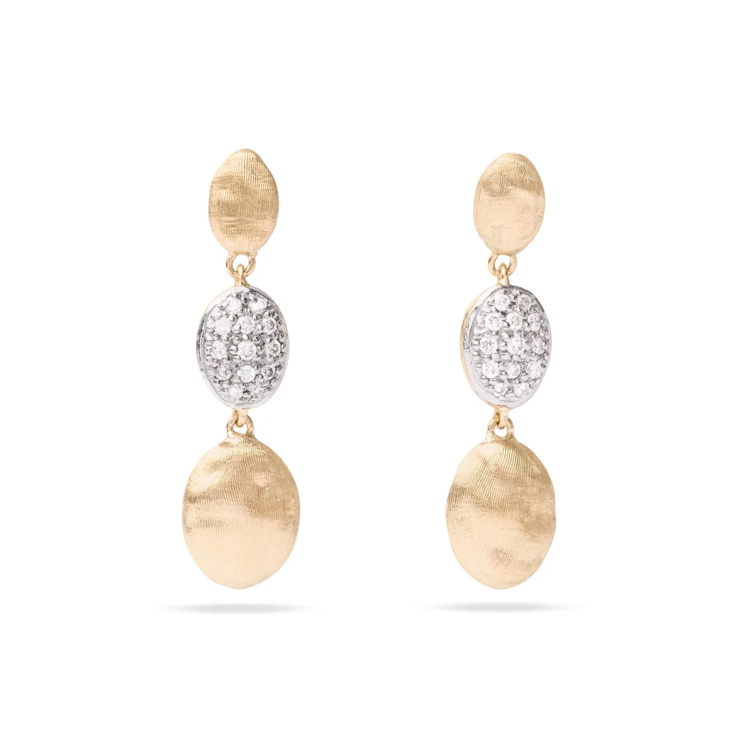 Marco Bicego Siviglia 18ct Yellow Gold Diamond Drop Earrings sold by Jura Watches