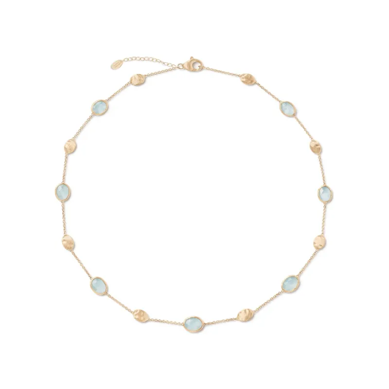 Marco Bicego Siviglia 18ct Yellow Gold Aquamarine Necklace sold by Jura Watches