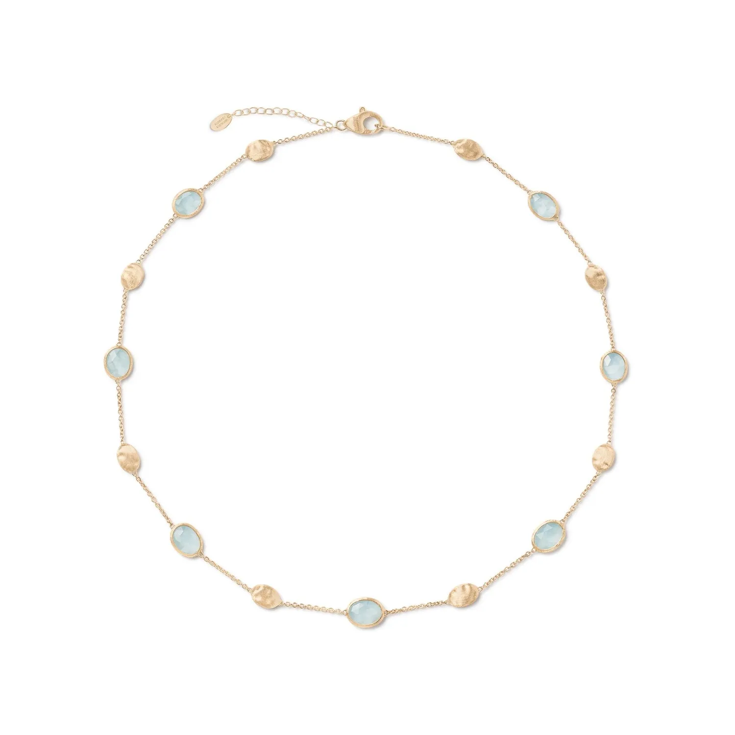 Marco Bicego Siviglia 18ct Yellow Gold Aquamarine Necklace sold by Jura Watches