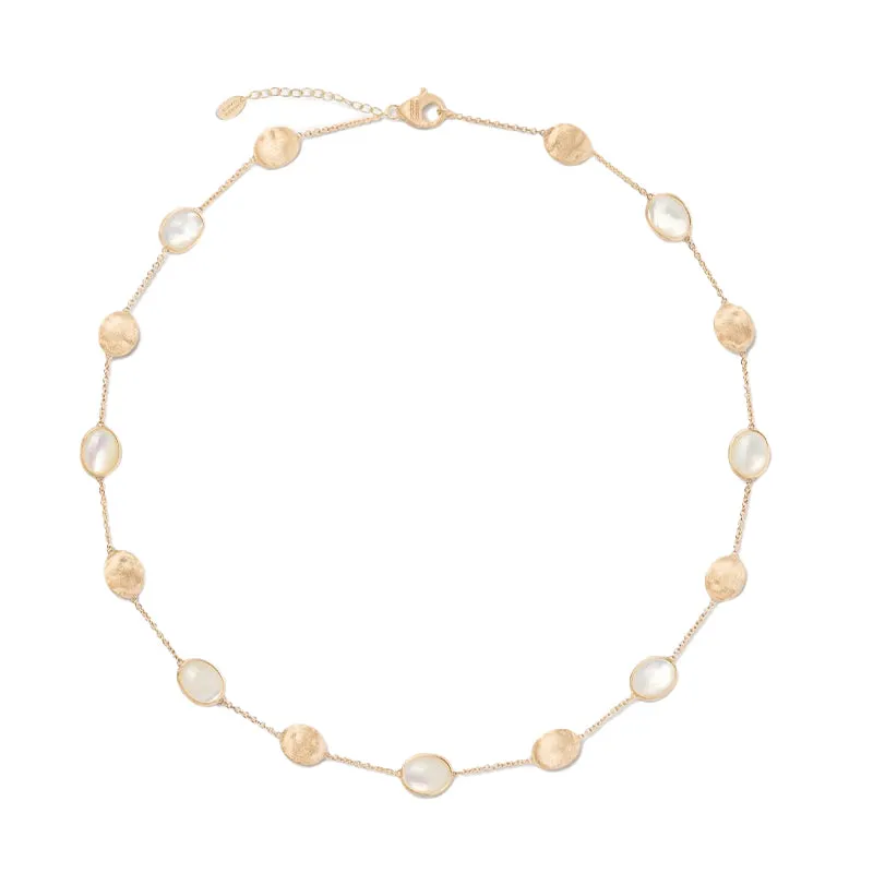 Marco Bicego Siviglia 18ct Yellow Gold Mother of Pearl Necklace sold by Jura Watches