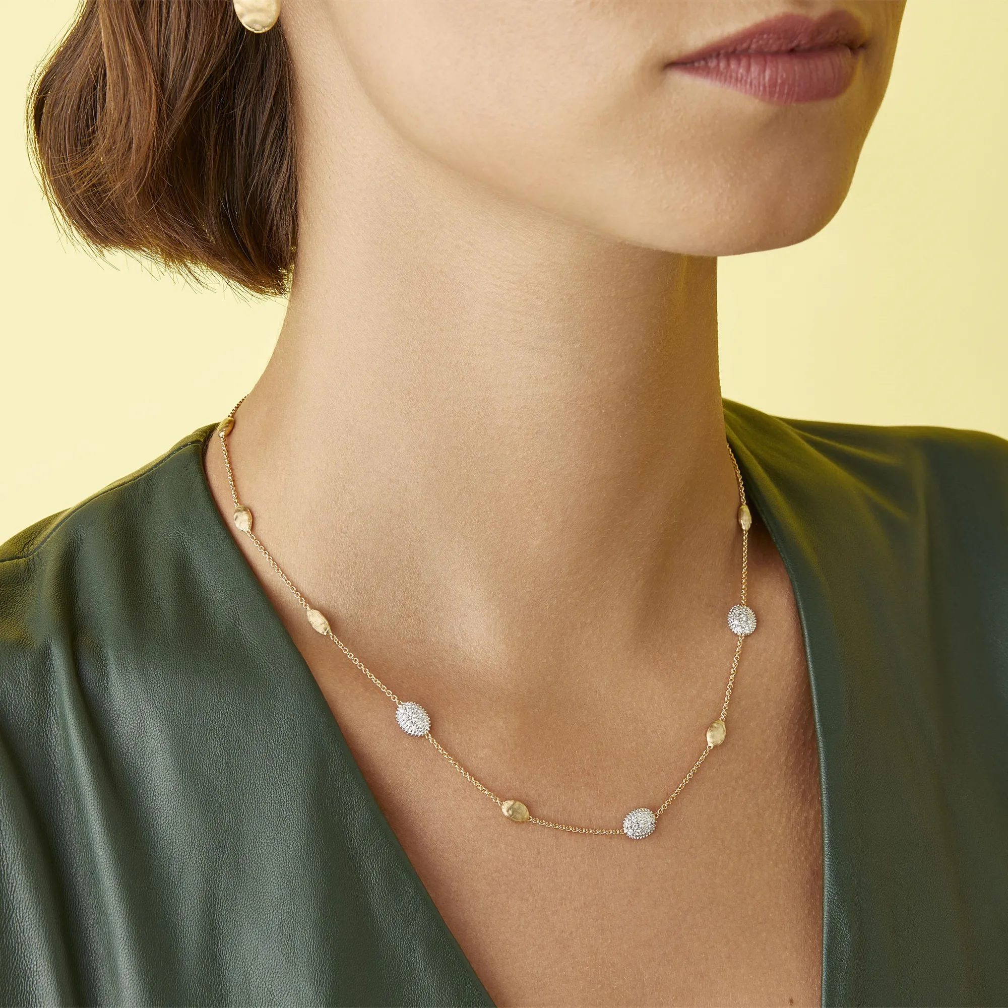 Marco Bicego Siviglia 18ct Yellow Gold Diamond Necklace sold by Jura Watches product image thumbnail 2