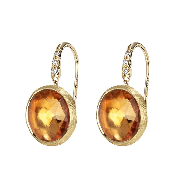 Marco Bicego Jaipur 18ct Yellow Gold Yellow Quartz Diamond Drop Earrings sold by Jura Watches product image thumbnail 2