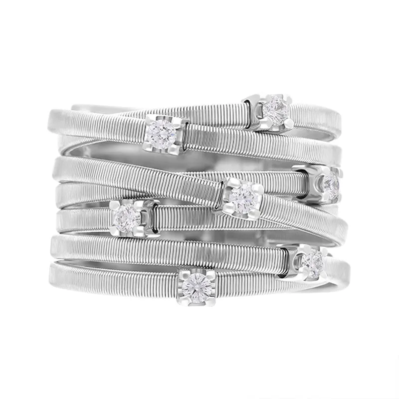 Marco Bicego Goa 18ct White Gold 0.21ct Diamond Ring sold by Jura Watches product image thumbnail 2