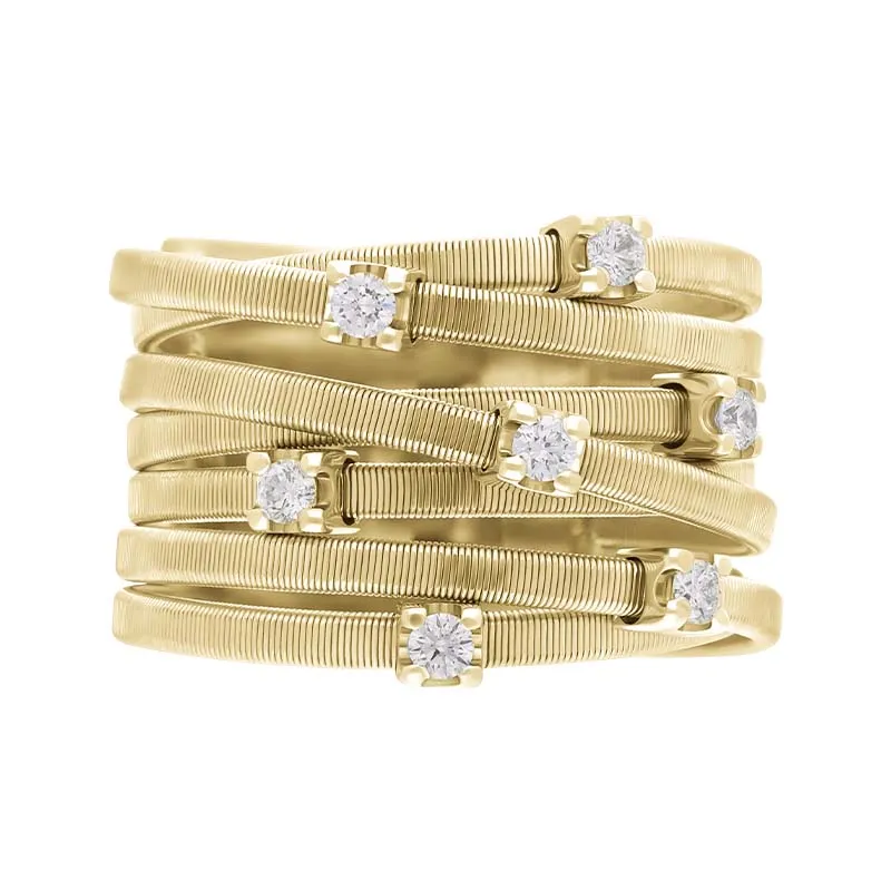 Marco Bicego Goa 18ct Yellow Gold 0.21ct Diamond Ring sold by Jura Watches product image thumbnail 2