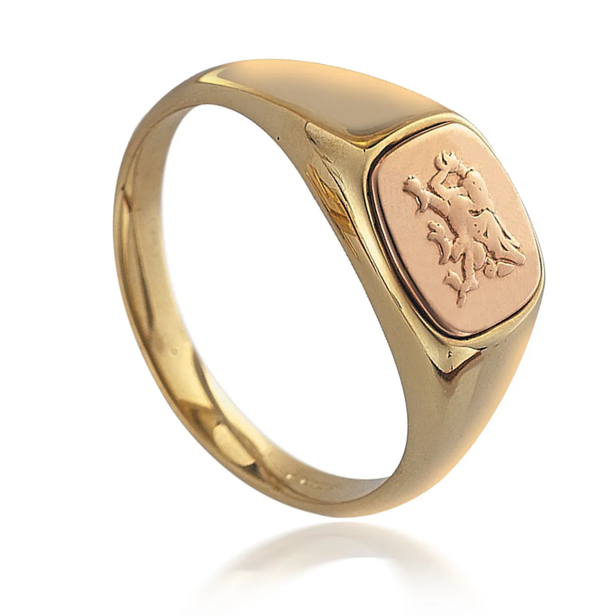 Clogau Welsh Dragon 9ct Yellow Gold Signet Ring sold by Jura Watches
