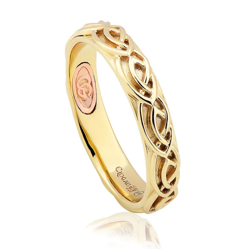 Clogau Annwyl Celtic 4mm 9ct Gold Ring sold by Jura Watches