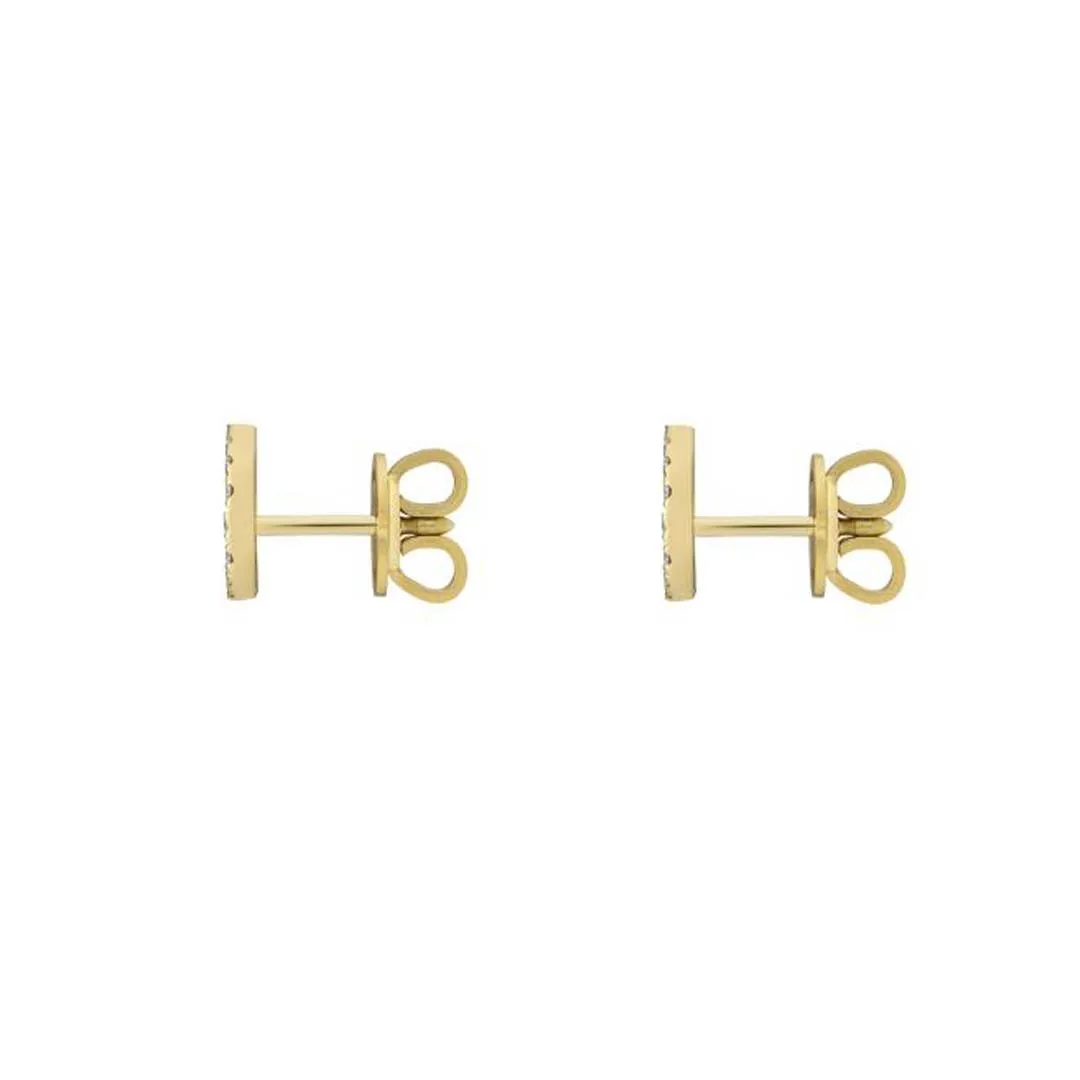 Gucci Interlocking 18ct Yellow Gold 0.38ct Diamond Stud Earrings D sold by Jura Watches product image thumbnail 2