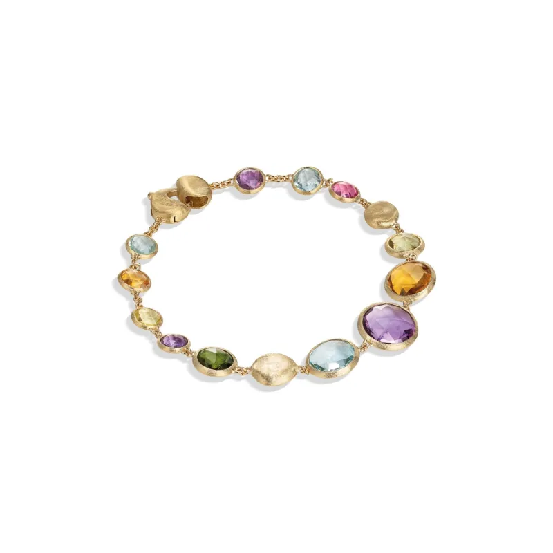Marco Bicego Jaipur 18ct Yellow Gold Mixed Gemstone Bracelet sold by Jura Watches