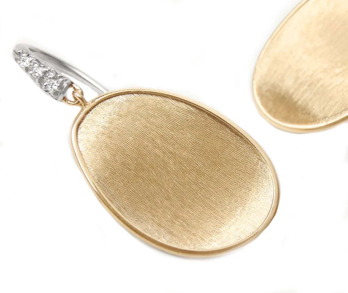 Marco Bicego Lunaria 18ct Yellow Gold 0.05ct Diamond Drop Earrings sold by Jura Watches product image thumbnail 4