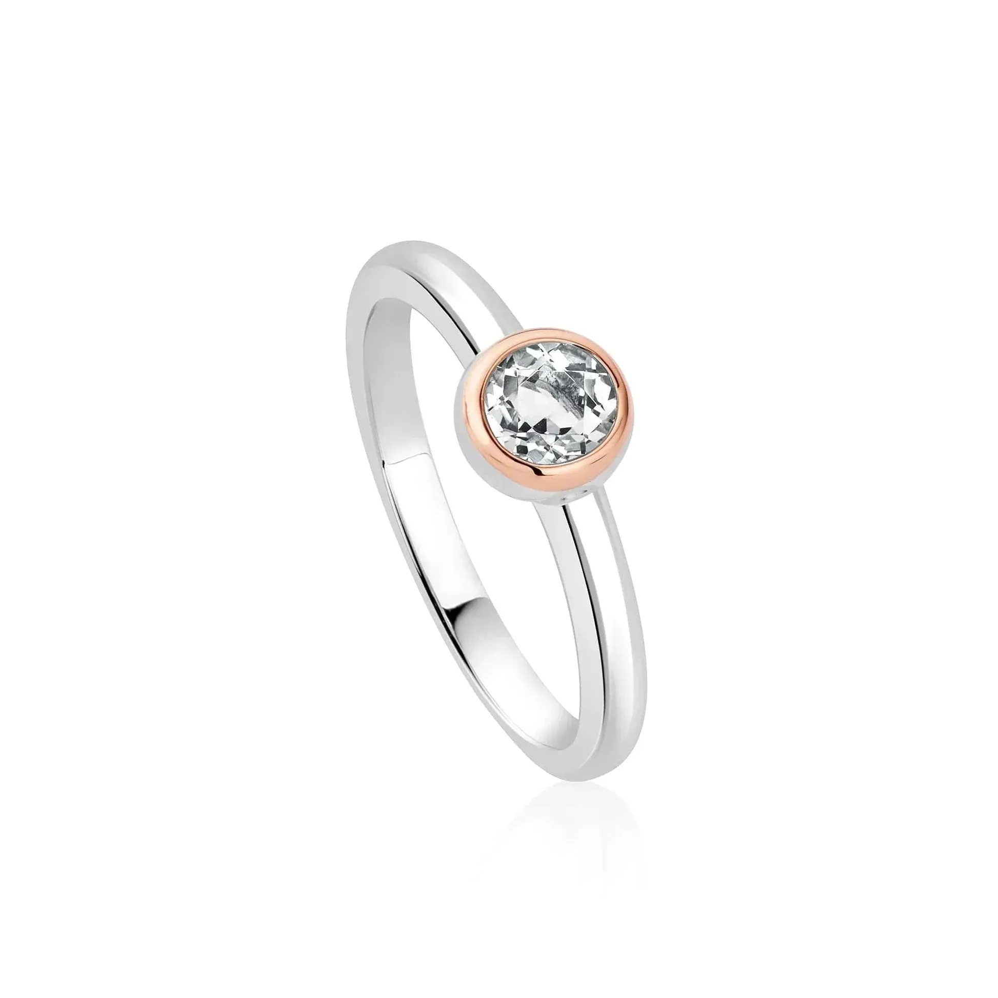 Clogau Celebration Sterling Silver White Topaz Ring sold by Jura Watches