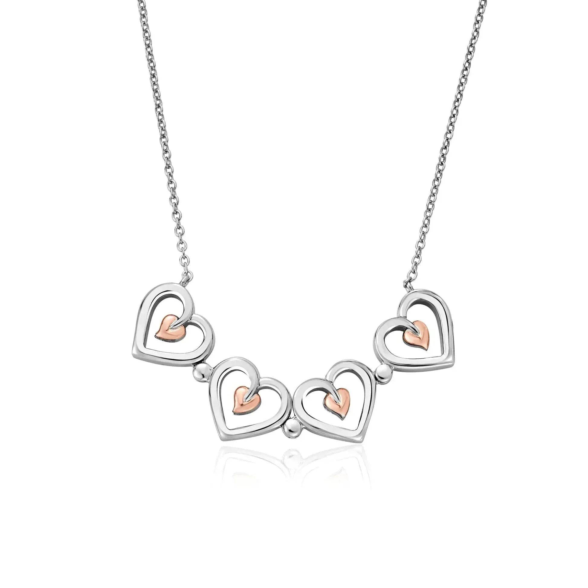 Clogau Tree Of Life Sterling Silver Heart Clover Necklace sold by Jura Watches product image thumbnail 2