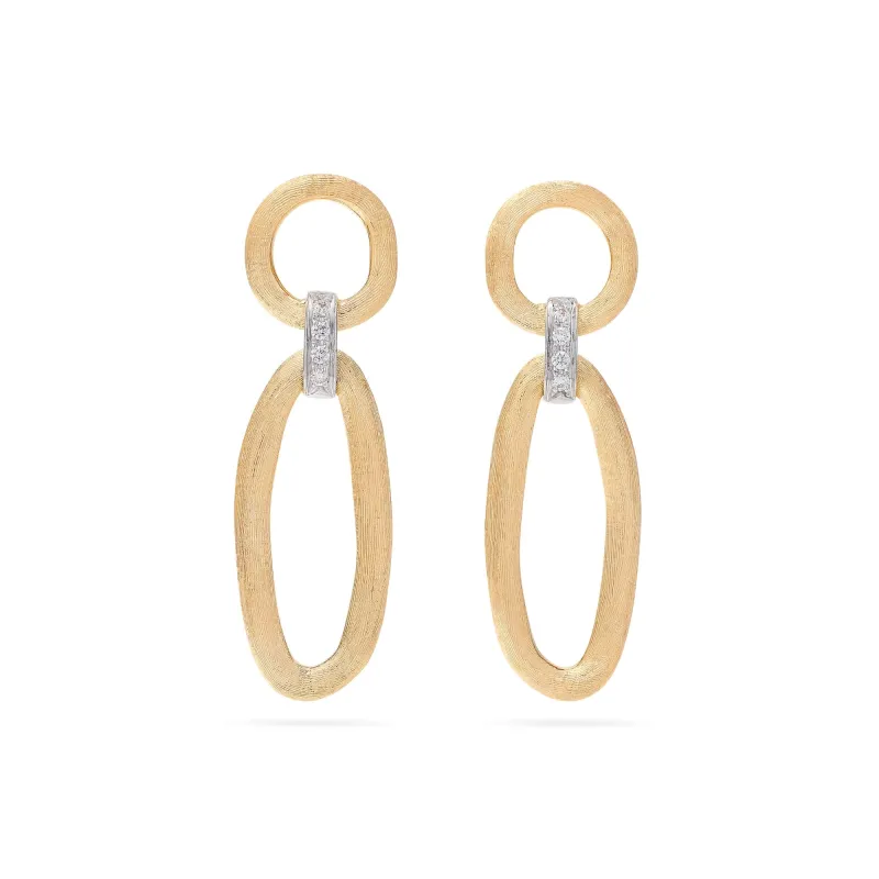 Marco Bicego Jaipur Link 18ct Yellow Gold Diamond Drop Earrings sold by Jura Watches
