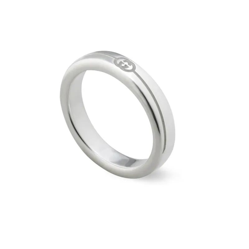Gucci Tag Sterling Silver 4mm Ring sold by Jura Watches