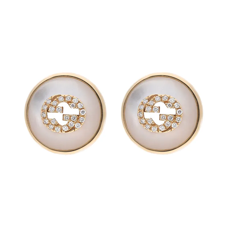 Gucci Interlocking 18ct Rose Gold Stud Earrings D sold by Jura Watches
