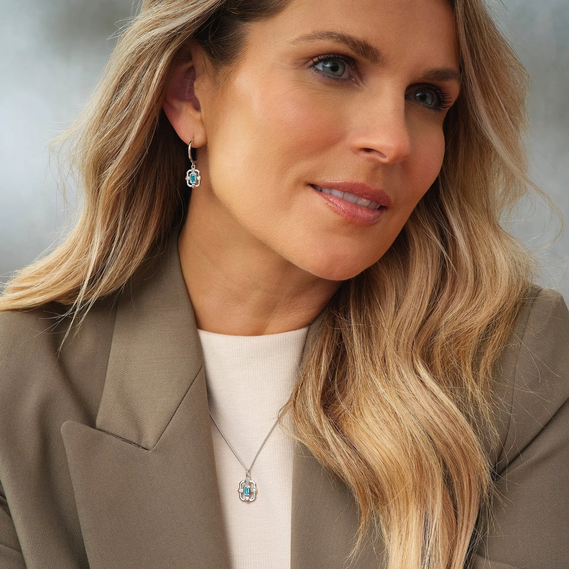 Clogau Enchanted Gateways Sterling Silver Swiss Blue Topaz Drop Earrings sold by Jura Watches product image thumbnail 2