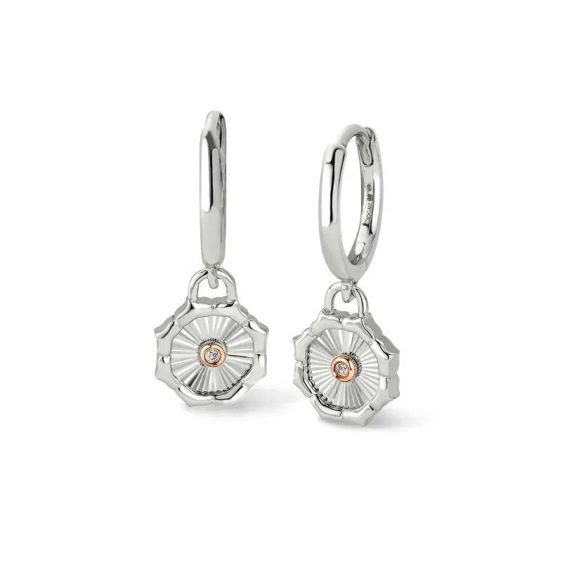 Clogau Nos Da Silver Drop Hoop Earrings sold by Jura Watches