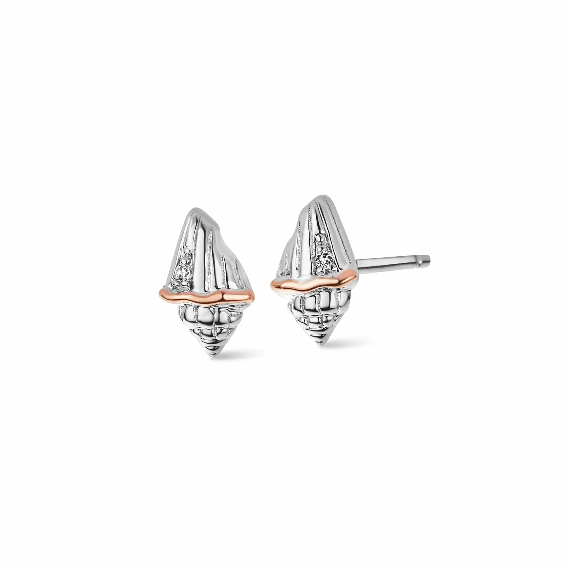 Clogau Sterling Silver Sounds of the Sea Stud Earrings sold by Jura Watches