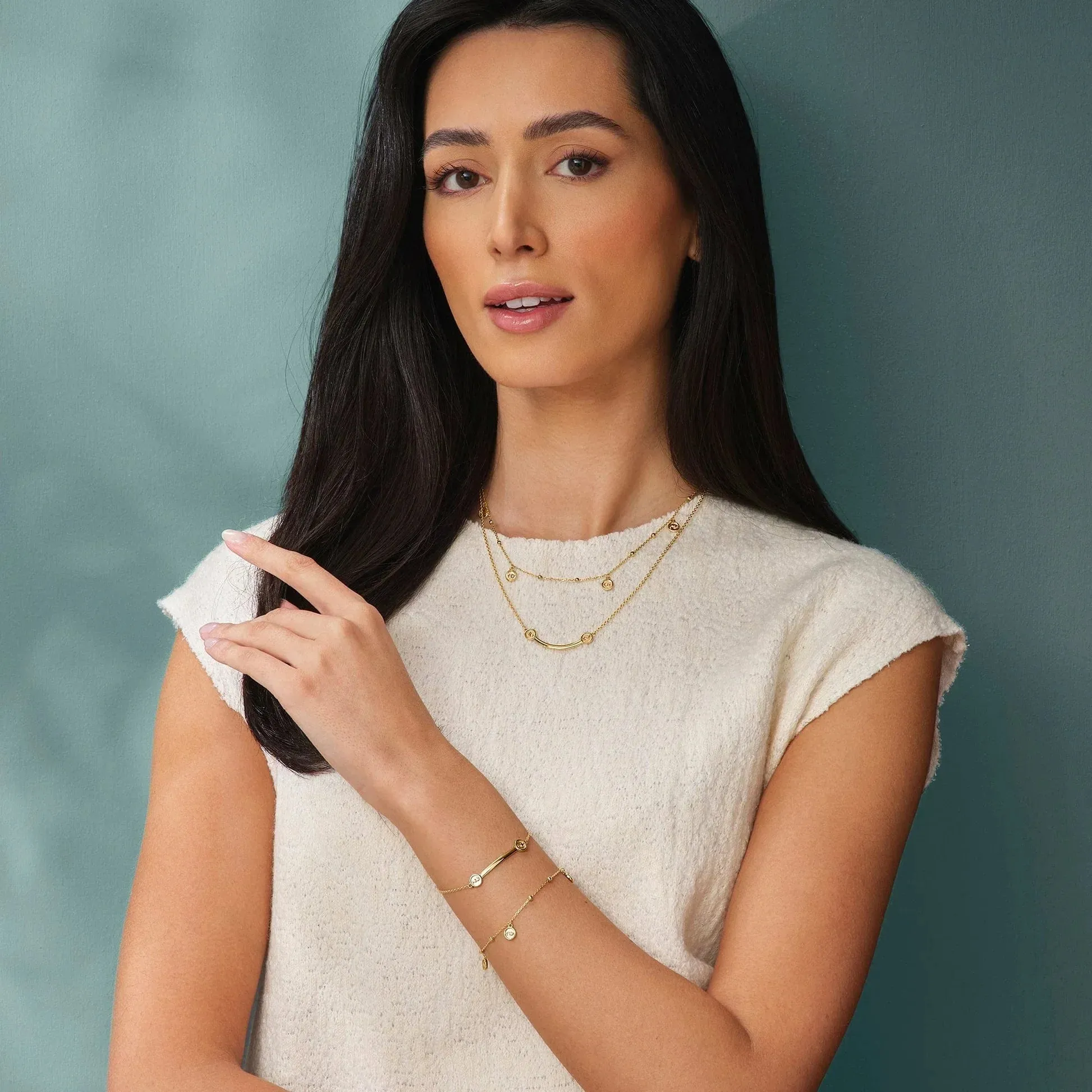 Clogau Tree of Life Insignia 9ct Yellow Gold Curve Necklace sold by Jura Watches product image thumbnail 2