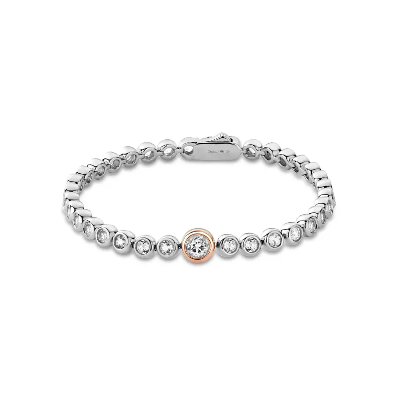 Clogau Celebration Silver Tennis Bracelet sold by Jura Watches