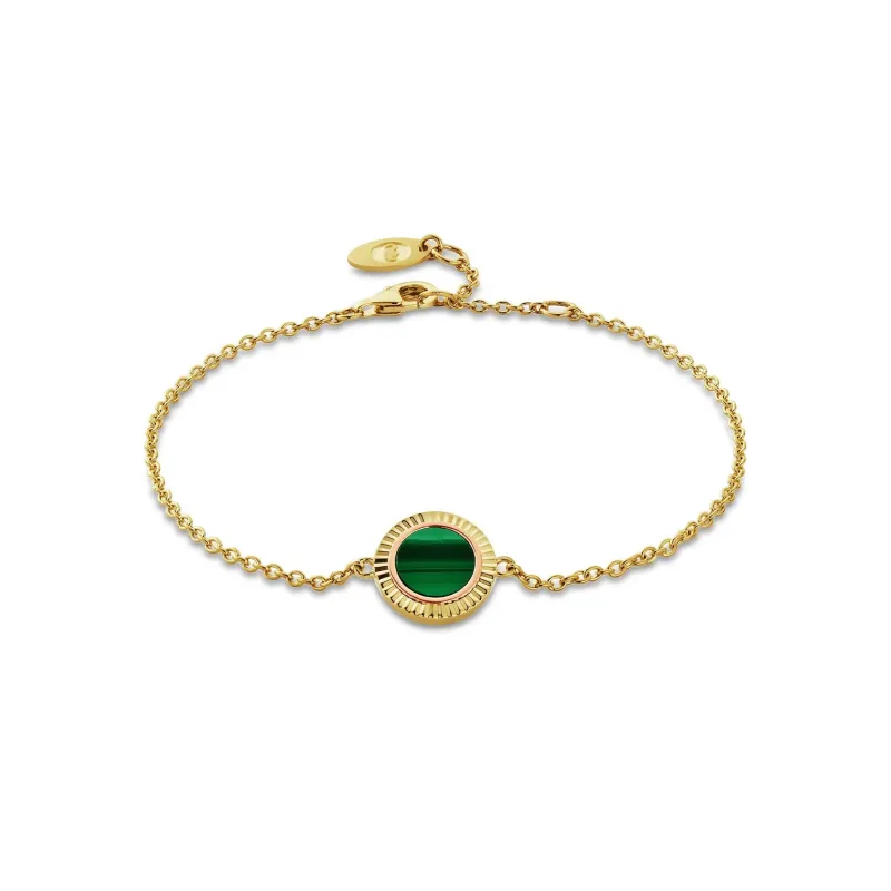 Clogau Reflections of Padarn Gold and Malachite Bracelet sold by Jura Watches