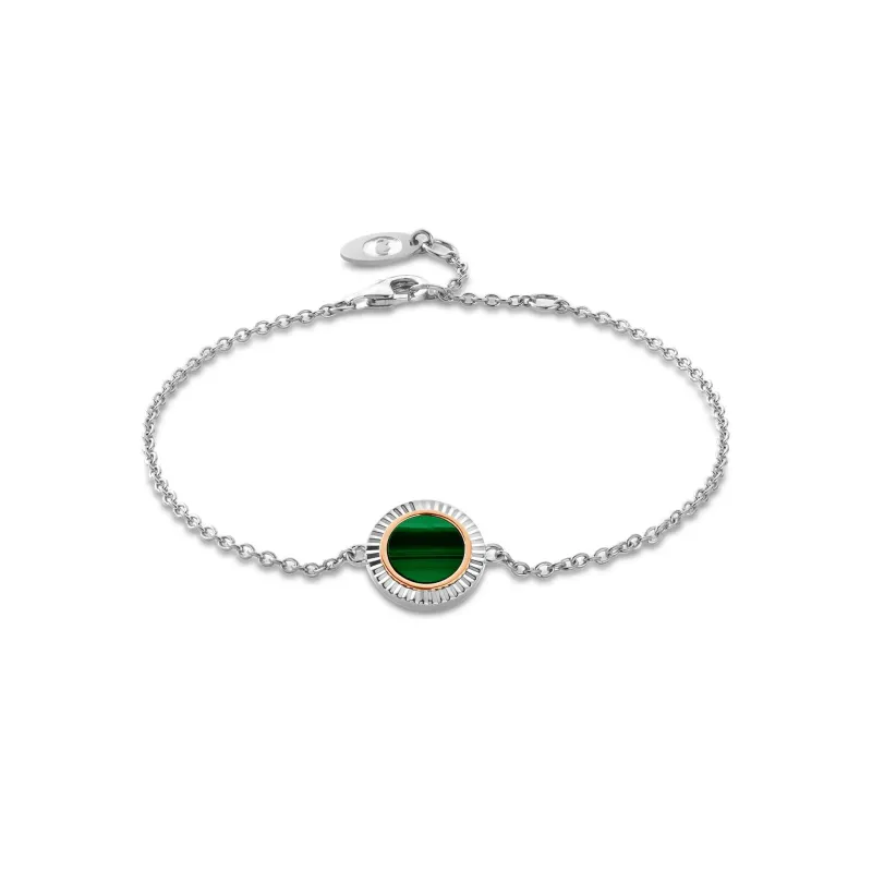 Clogau Reflections of Padarn Silver and Malachite Bracelet sold by Jura Watches