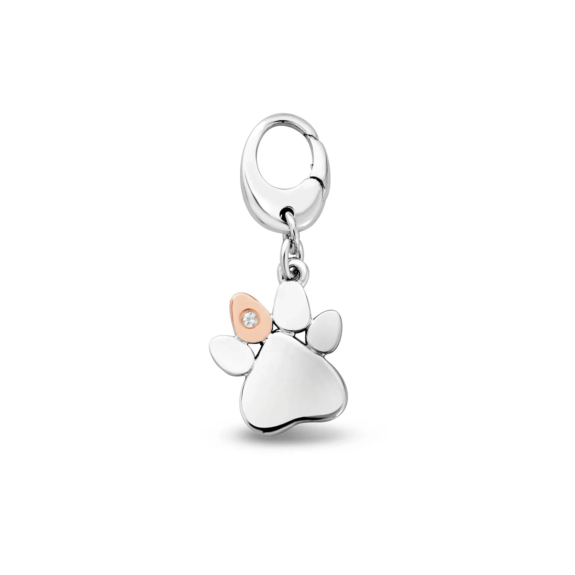 Clogau Tree of Life Insignia Silver Paw Prints Charm sold by Jura Watches