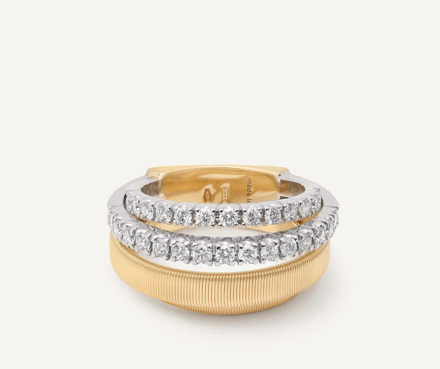 Marco Bicego Masai 18ct Yellow Gold 4-Strand Coil 0.70ct Diamond Ring sold by Jura Watches product image thumbnail 2