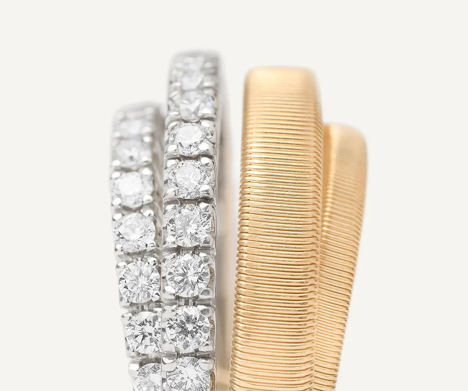 Marco Bicego Masai 18ct Yellow Gold 4-Strand Coil 0.70ct Diamond Ring sold by Jura Watches product image thumbnail 3
