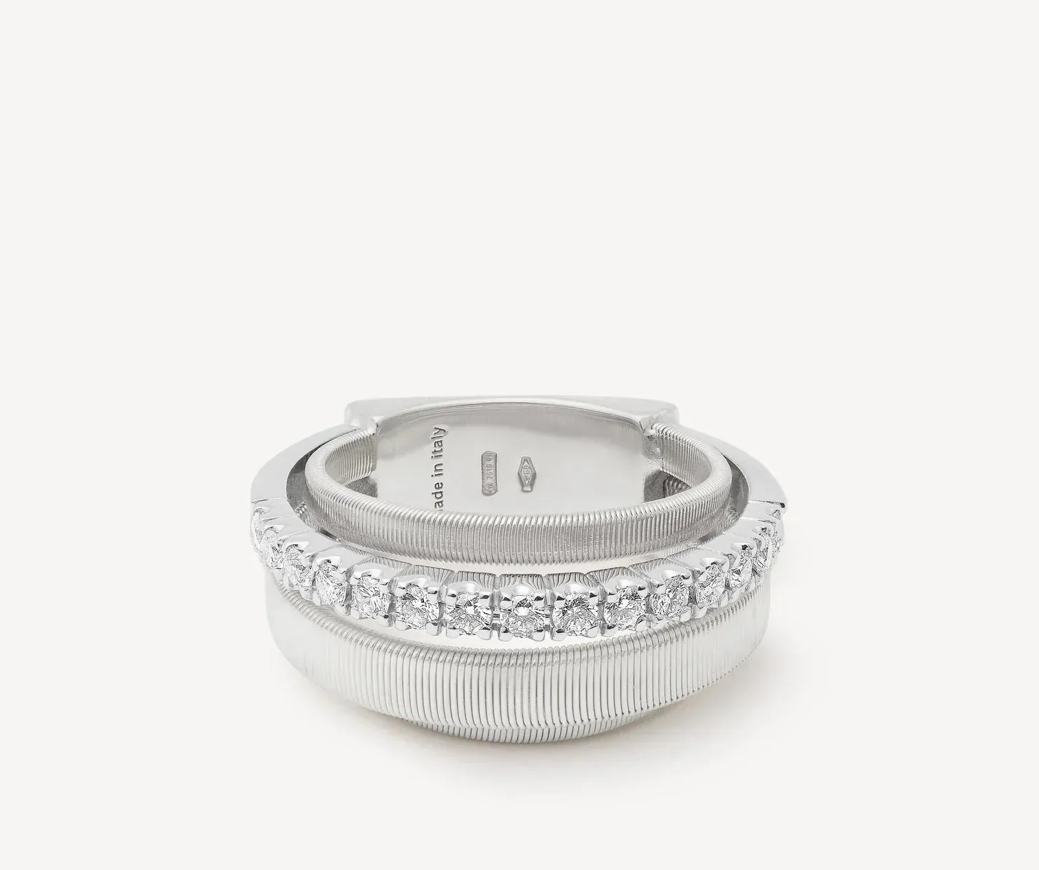 Marco Bicego Masai 18ct White Gold 4-Strand Coil 0.45ct Diamond Ring sold by Jura Watches product image thumbnail 2
