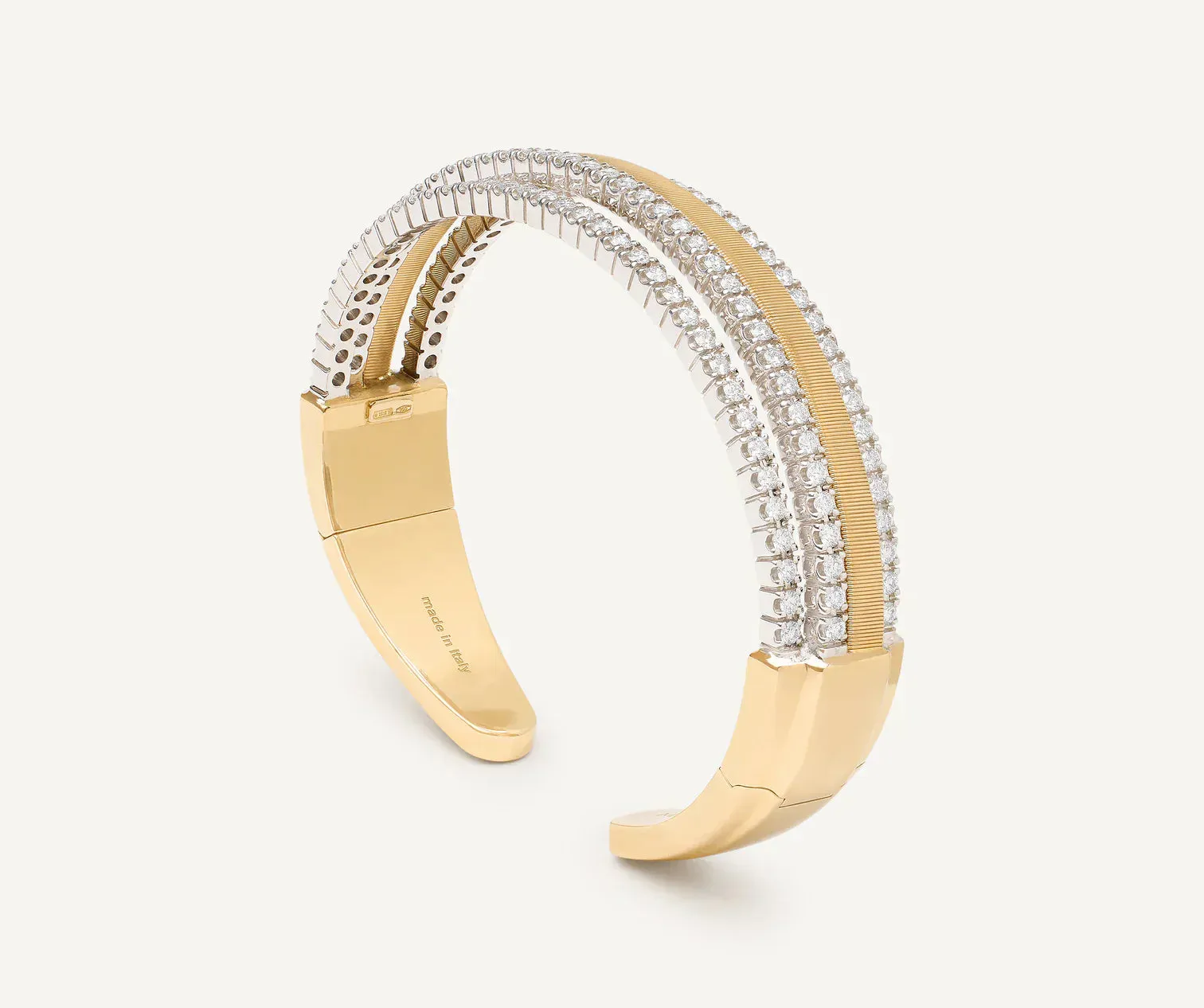 Marco Bicego Masai 18ct Yellow Gold Coil 2.83ct Diamond Bangle sold by Jura Watches