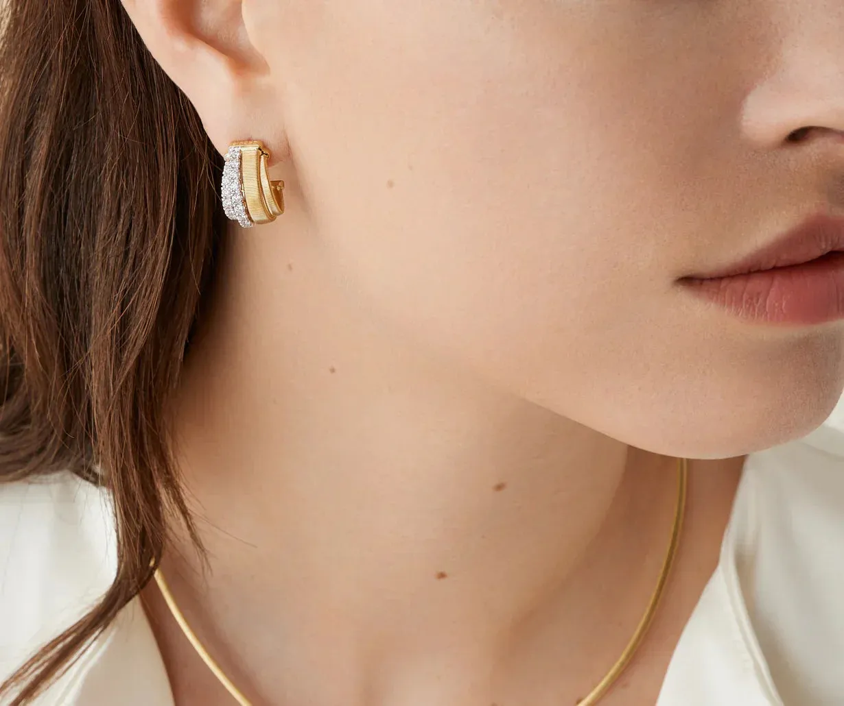 Marco Bicego Masai 18ct Yellow Gold Coil 0.76ct Diamond Earrings sold by Jura Watches product image thumbnail 3