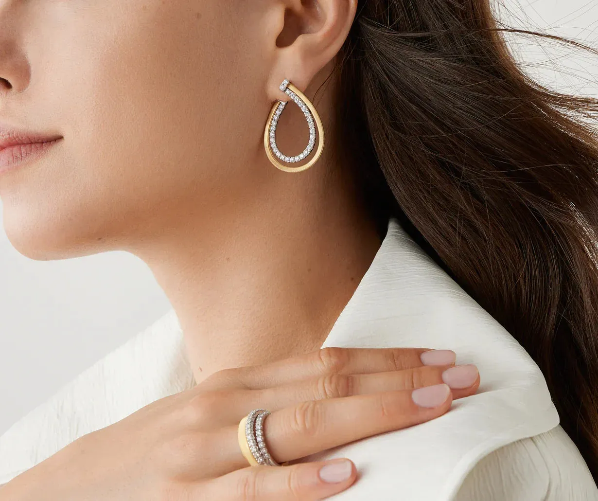 Marco Bicego Masai 18ct Yellow Gold Coil 1.27ct Diamond Earrings sold by Jura Watches product image thumbnail 2