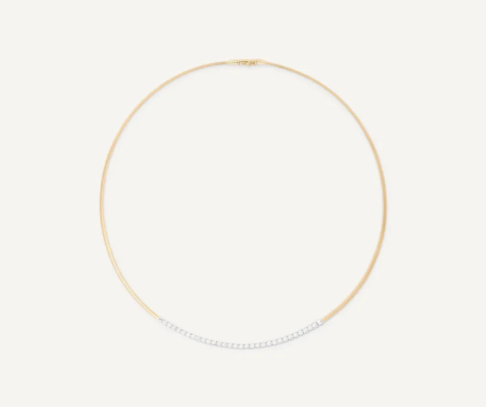 Marco Bicego Masai 18ct Yellow Gold Coil 0.75ct Diamond Necklace sold by Jura Watches
