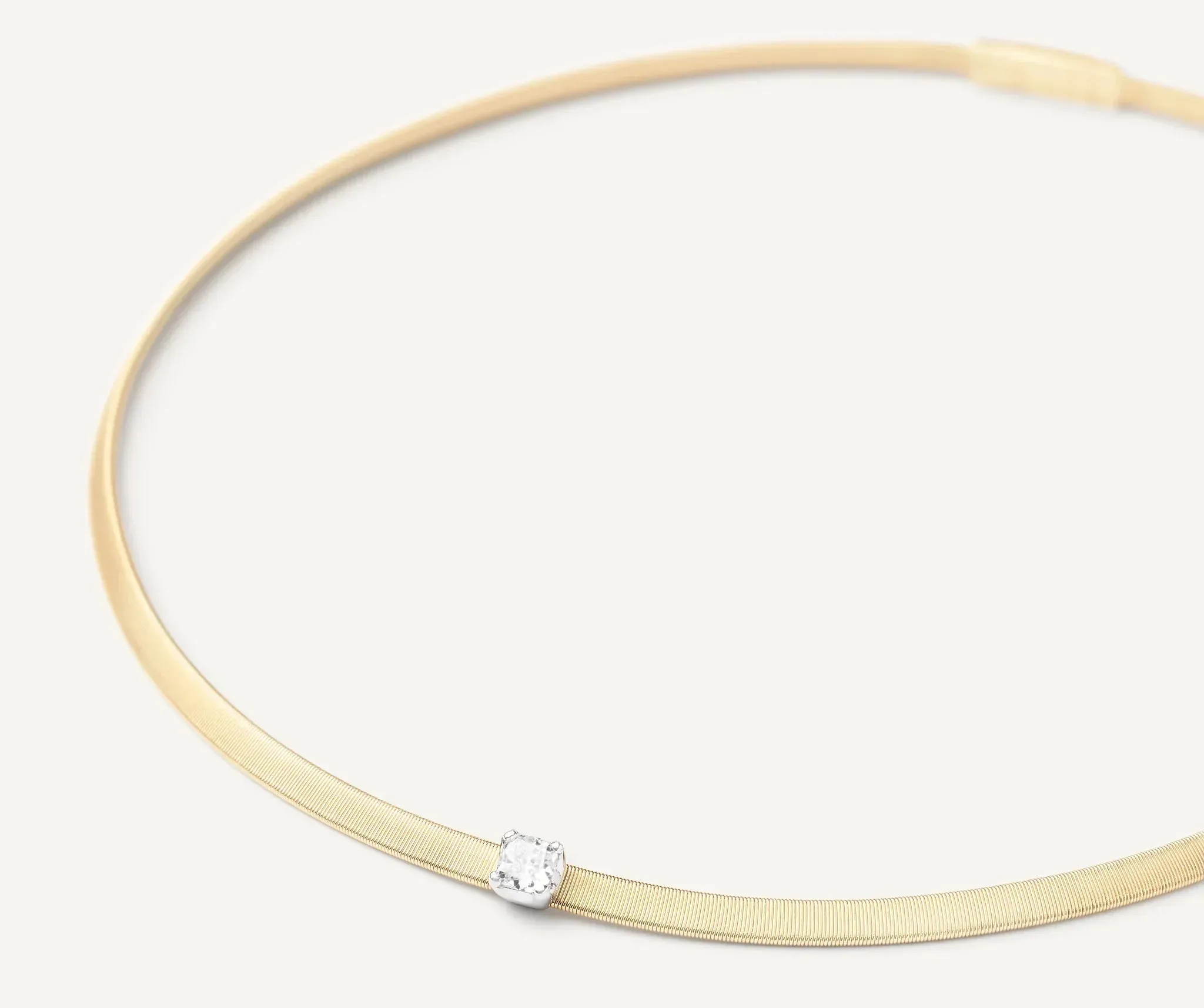 Marco Bicego Masai 18ct Yellow Gold Coil 0.52ct Cushion Cut Diamond Necklace sold by Jura Watches product image thumbnail 2