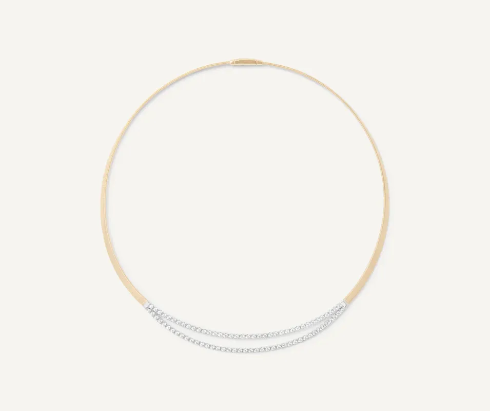 Marco Bicego Masai 18ct Yellow Gold Coil 1.95ct Diamond Necklace sold by Jura Watches