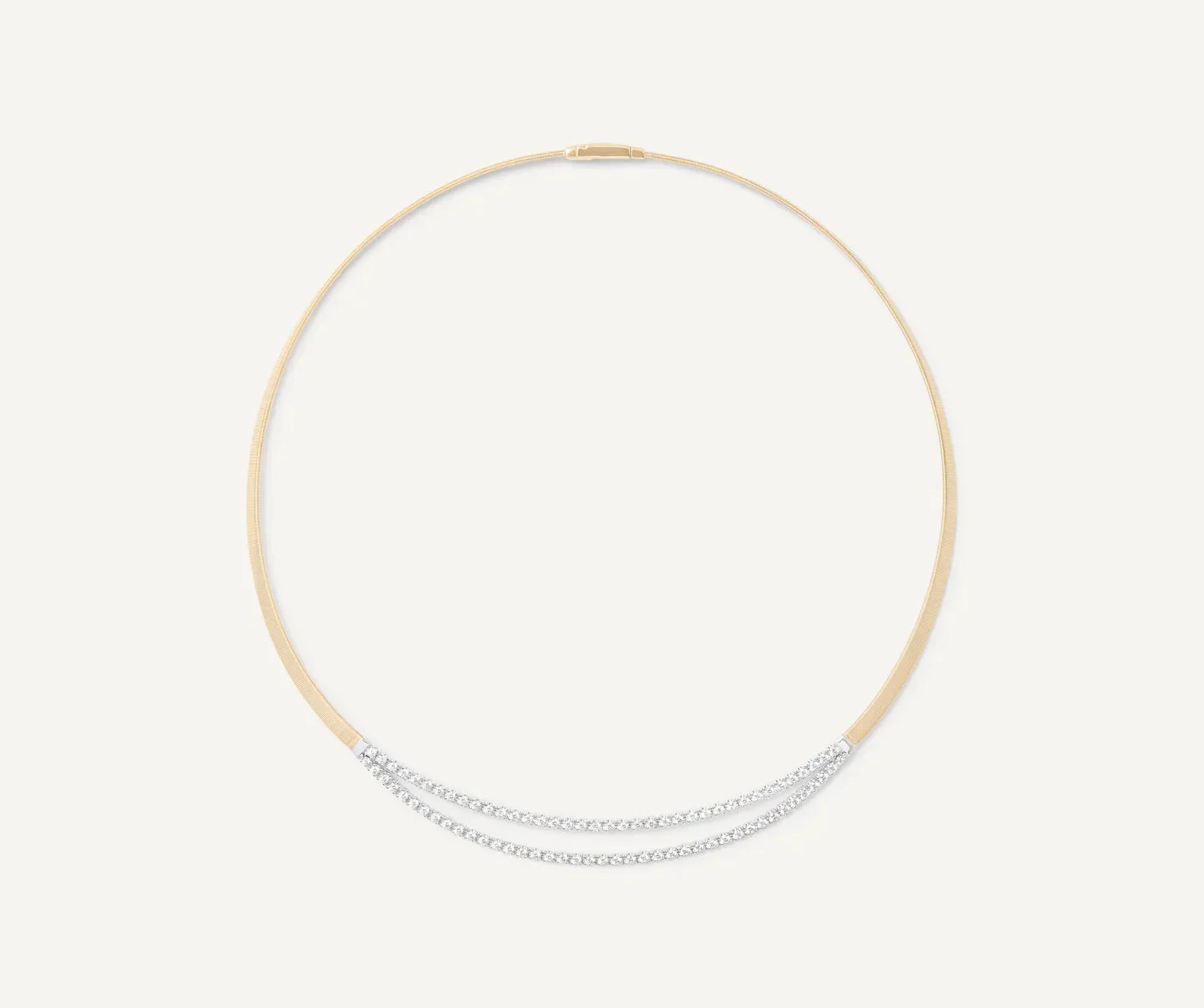 Marco Bicego Masai 18ct Yellow Gold Coil 1.95ct Diamond Necklace sold by Jura Watches