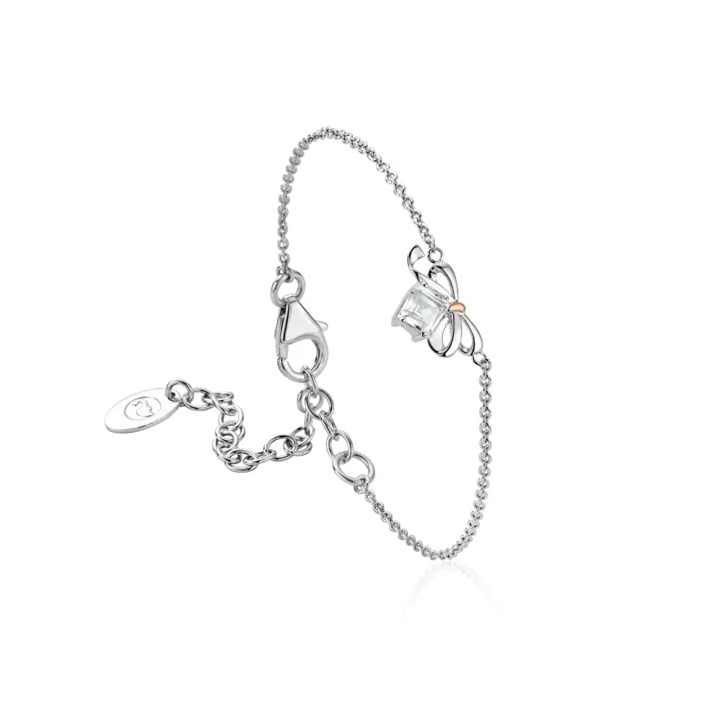 Clogau Sterling Silver Christmas Bow Bracelet sold by Jura Watches