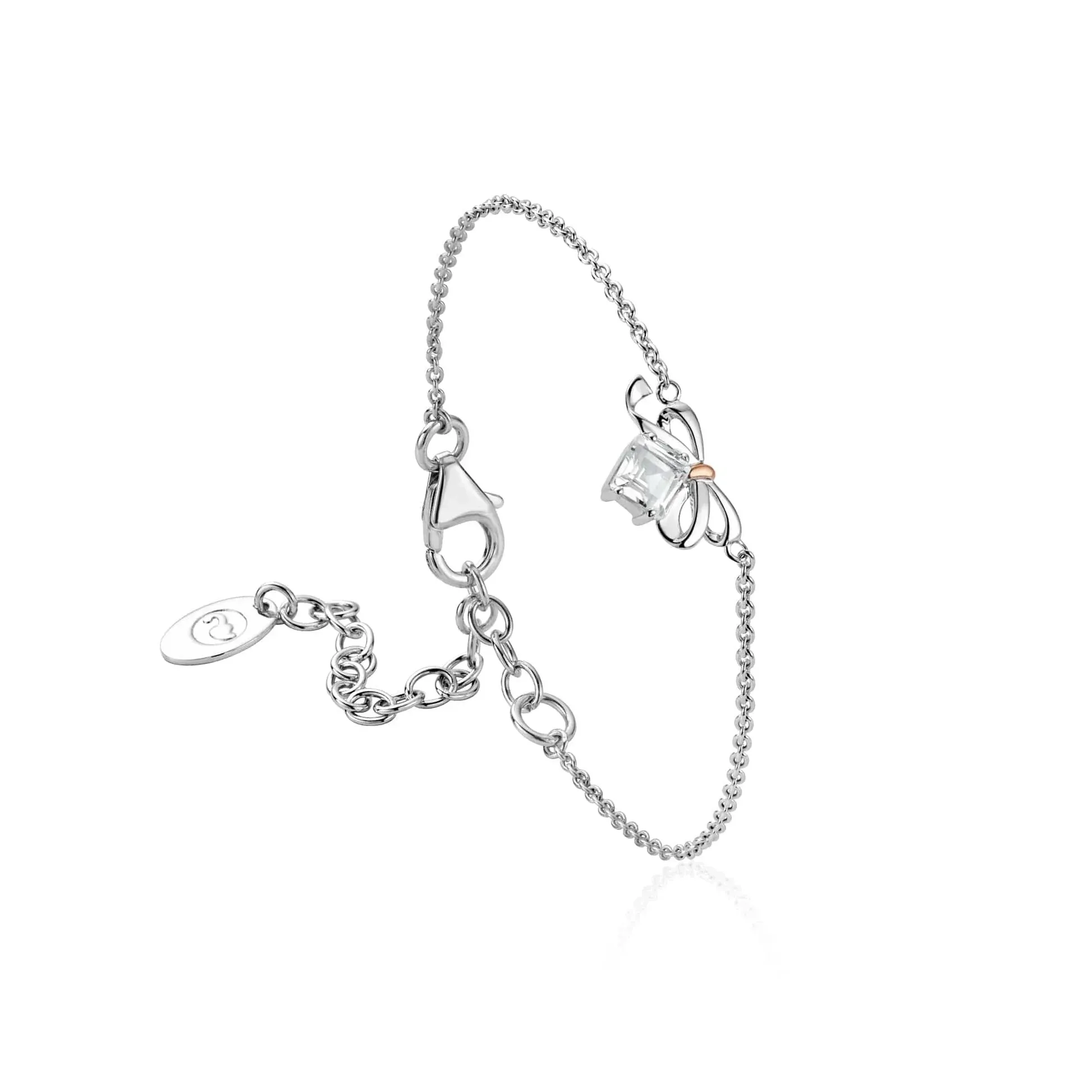 Clogau Sterling Silver Christmas Bow Bracelet sold by Jura Watches
