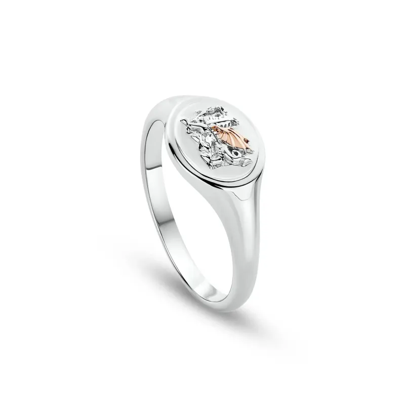 Royal Clogau Sterling Silver Welsh Dragon Ring sold by Jura Watches