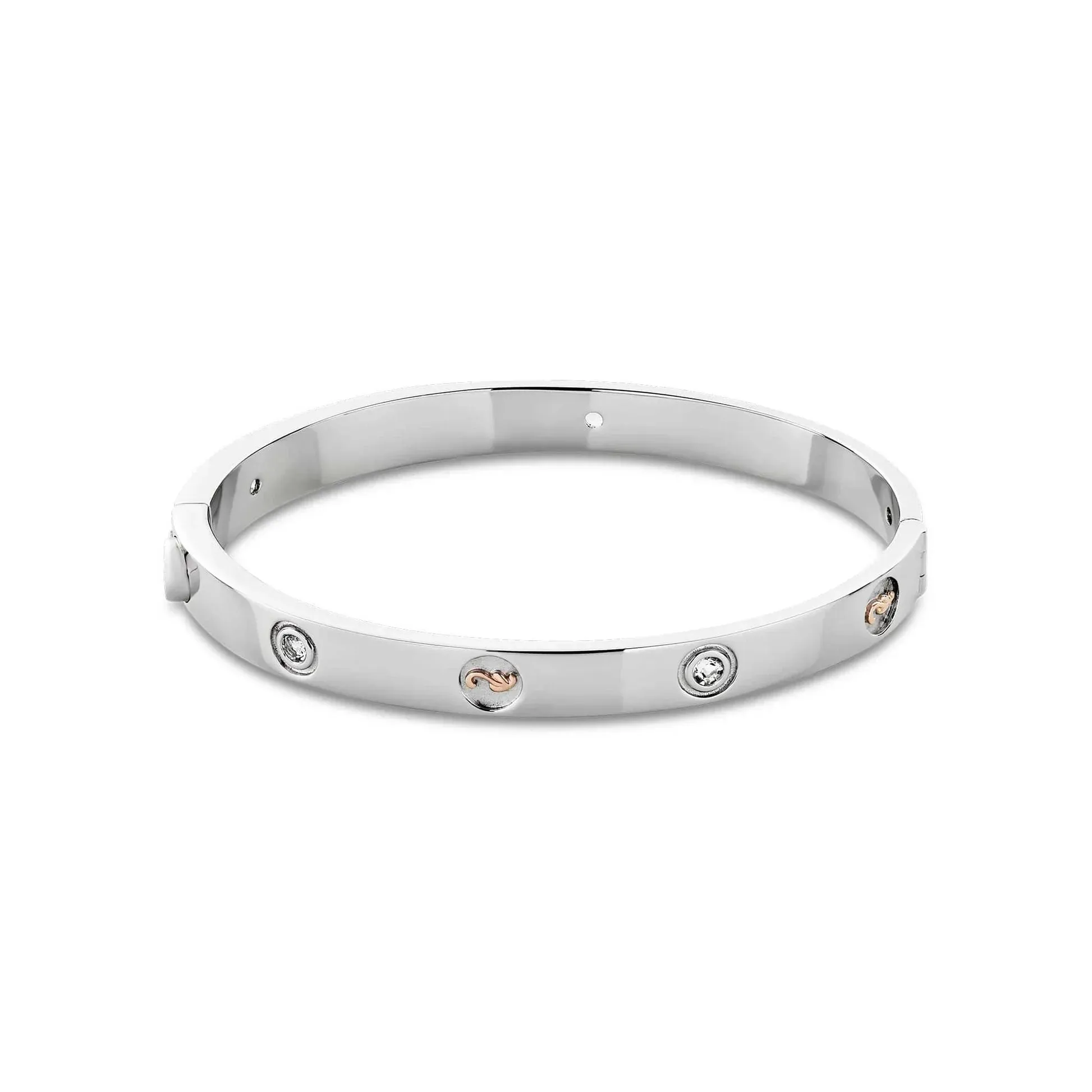 Clogau Insignia Sterling Silver Bangle with Topaz sold by Jura Watches