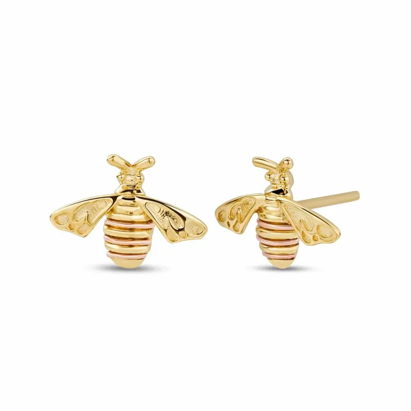 Clogau Nature's Wonder 9ct Solid Gold Honey Bee Stud Earrings sold by Jura Watches