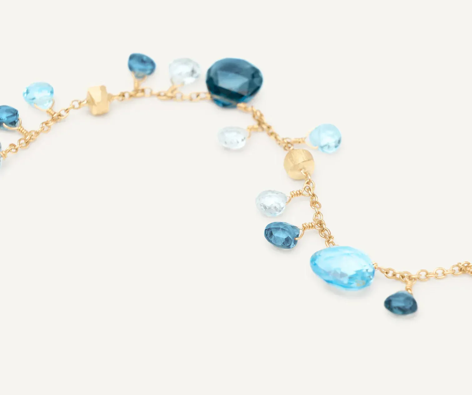 Marco Bicego Paradise Alta 18ct Yellow Gold Blue Topaz Bracelet sold by Jura Watches product image thumbnail 3