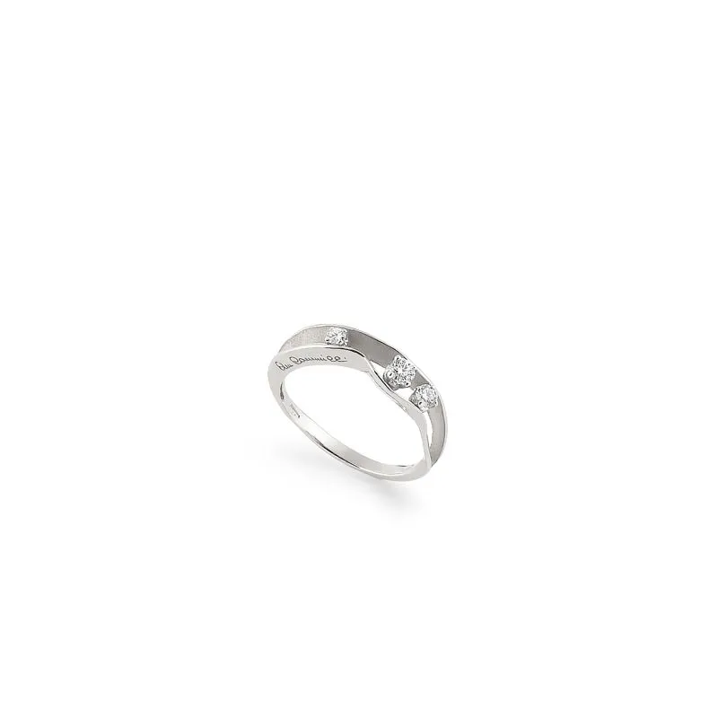 Annamaria Cammilli 18ct White Ice Gold 0.2ct Diamond Dune Series Ring sold by Jura Watches