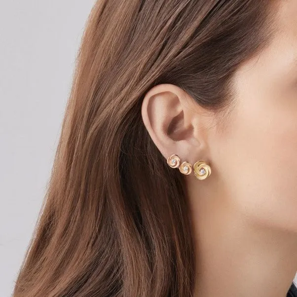 Annamaria Cammilli 18ct Orange Apricot Gold 0.12ct Diamond Desert Rose Series Earrings sold by Jura Watches product image thumbnail 3