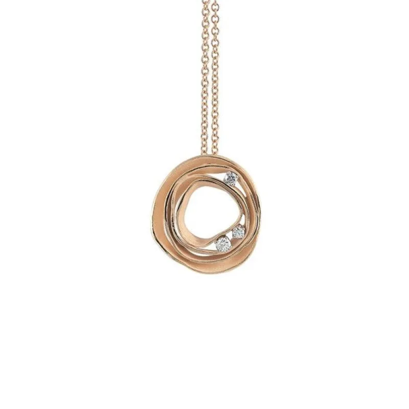 Annamaria Cammilli 18ct Orange Apricot Gold 0.16ct Diamond Dune Series Necklace sold by Jura Watches
