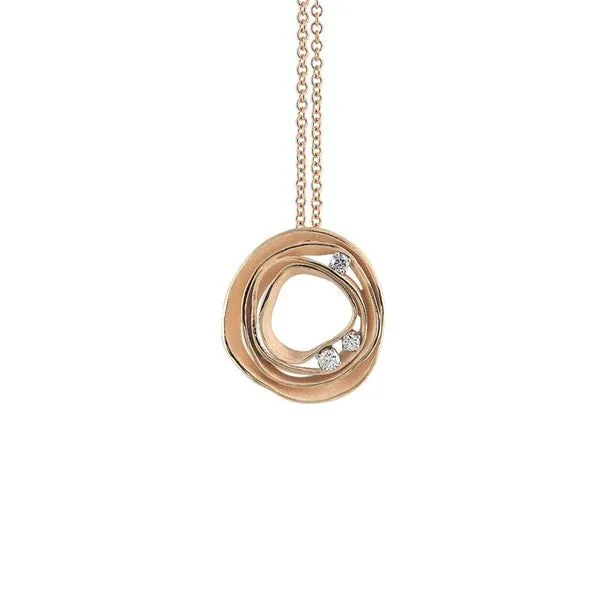 Annamaria Cammilli 18ct Orange Apricot Gold 0.16ct Diamond Dune Series Necklace sold by Jura Watches